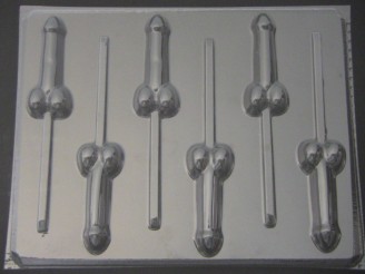 247x Skinny Penis Chocolate or Hard Candy Lollipop Mold